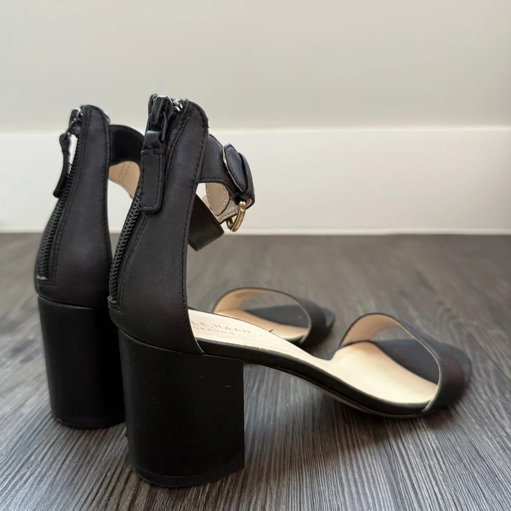 Elegant Black Ankle Strap Sandals Cole Haan 6.5 women
